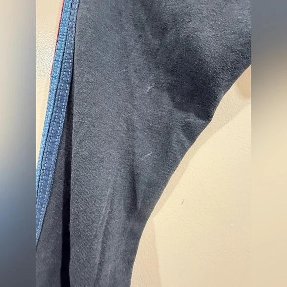 Aviator Nation Navy Track Pants with Yellow & Orange Side Stripe - Picture 6 of 8